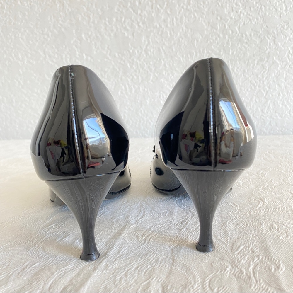 Salvatore Ferragamore Vera bow peep toe pumps - Picture 9 of 9